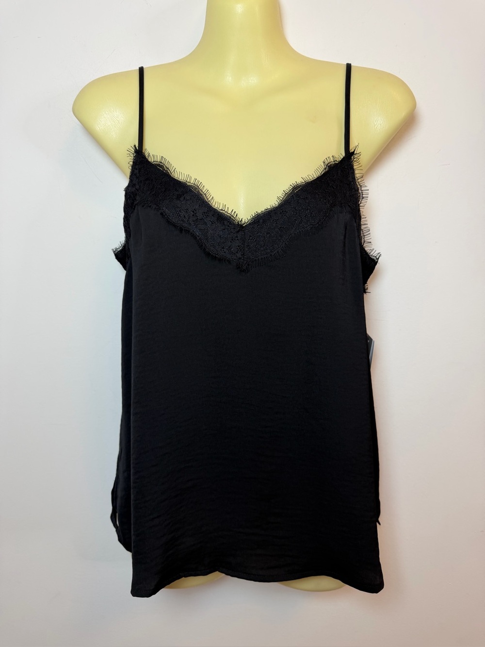 BP. Black Lace Trim Camisole Top